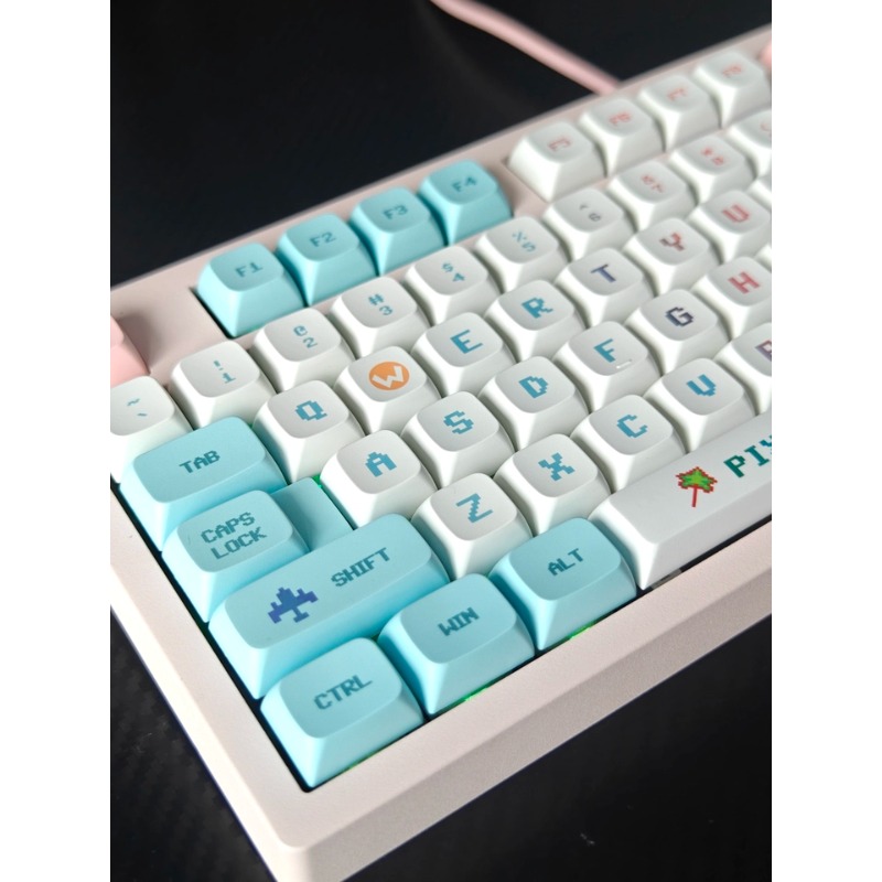 Pixel Style Themed Keycaps XDA - огляд і ціна Gaming Accessories Aesthetic